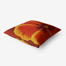 Load image into Gallery viewer, Red Hibiscus Throw Pillow