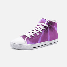 Load image into Gallery viewer, Fuchsia Hibiscus High Top Canvas Shoes