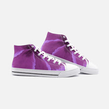 Load image into Gallery viewer, Fuchsia Hibiscus High Top Canvas Shoes