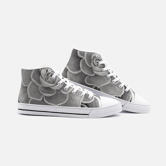 Grey succulent High-top Sneakers