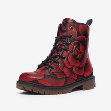 Load image into Gallery viewer, Scarlet Succulent Combat Boots