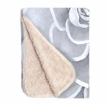 Load image into Gallery viewer, Light Grey Succulent Infant Sherpa Blanket