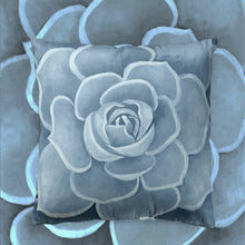 Load image into Gallery viewer, Powder Blue Succulent Throw Pillow