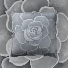 Load image into Gallery viewer, Light Grey Succulent Throw Pillow