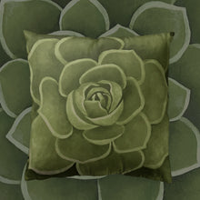 Load image into Gallery viewer, Olive Succulent Throw Pillow