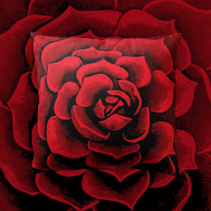 Scarlet Succulent Throw Pillow