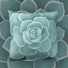 Load image into Gallery viewer, Seafoam Succulent Throw Pillow